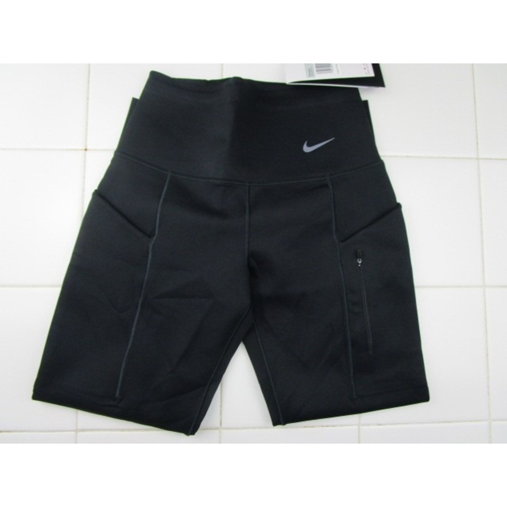 Nike Go Firm Support Mid Rise Cropped Black Leggings Women's XS DQ5908-010